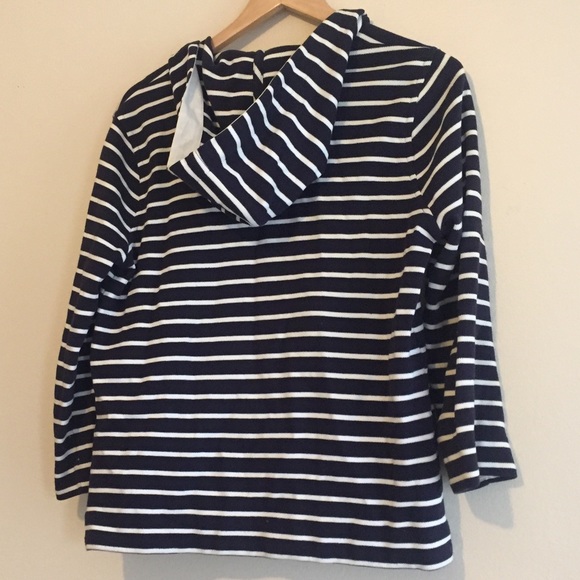 J Crew striped button up hoodie - Picture 4 of 5